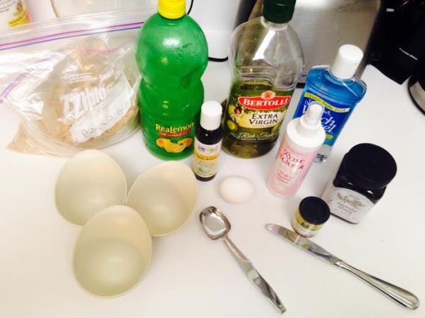Grocery Store items needed for your Homemade 3 Step Facelift